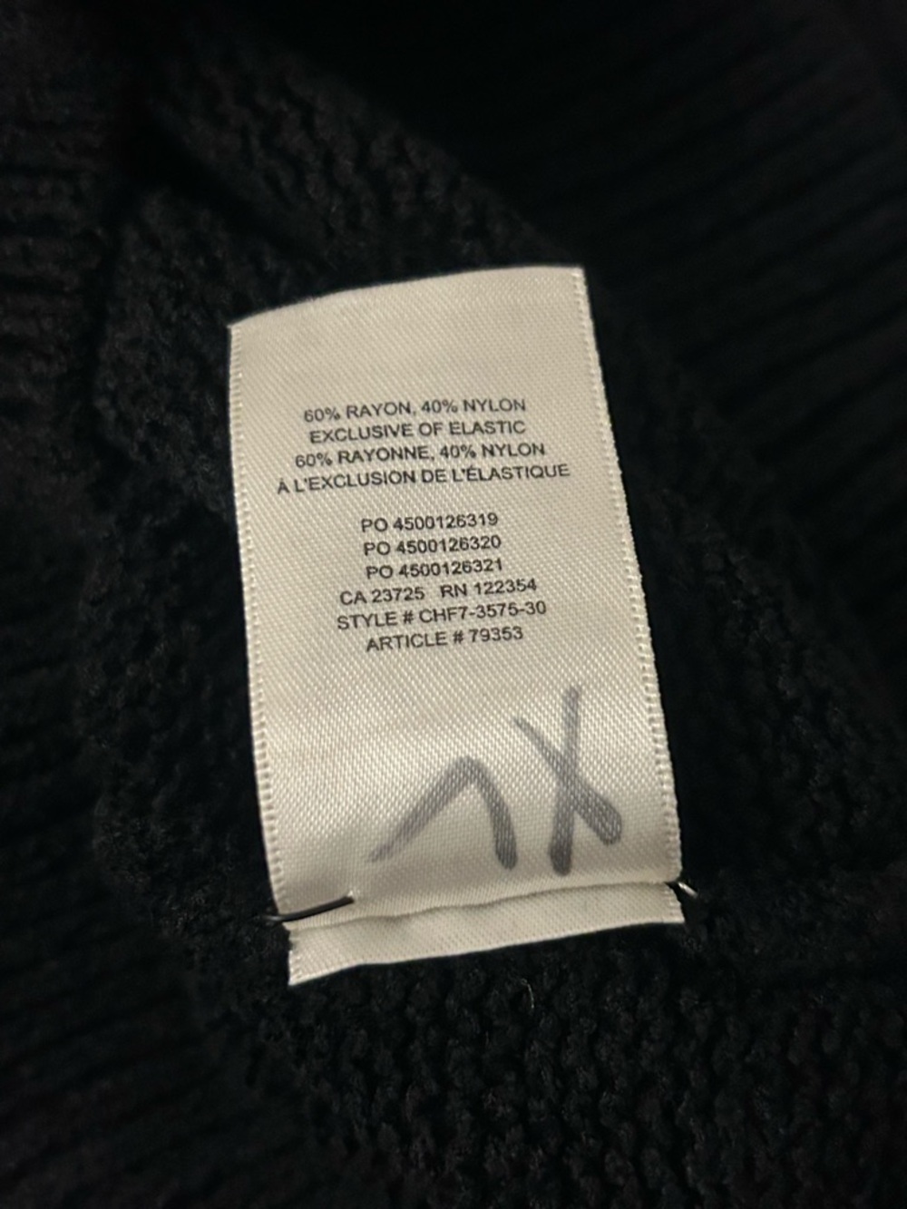 Aritzia Wilfred Corteta Chenille Black Mock Neck Sweater Medium - Picture 7 of 7